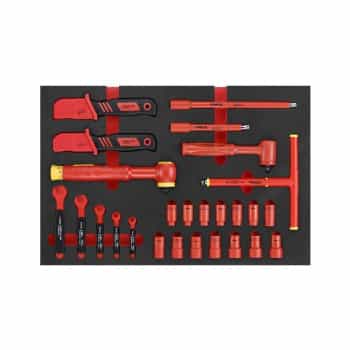 Force insulated socket and wrench set 26-piece (EVA)