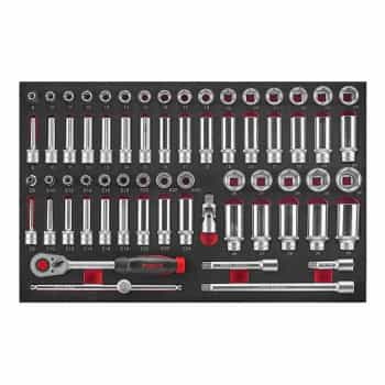 Force 1/2" Socket and Wrench Set 66 Pieces (EVA)