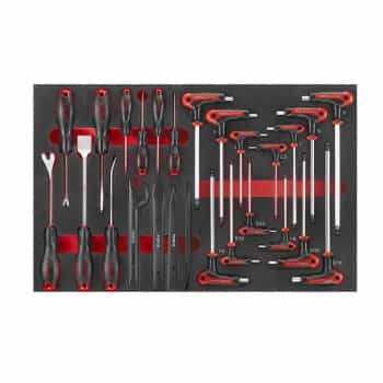 Force puller, scraper and hex key set 26-piece (EVA)