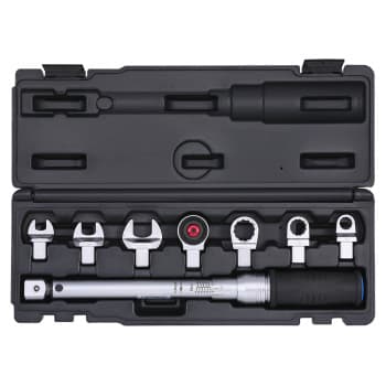 Torque wrench set 9x12 ring + open 12-60Nm 8-pcs.