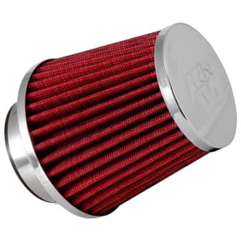 K&N RG-Series universal replacement filter with 3 connection diameters - Length 114mm - Red (RG-1003RD-L