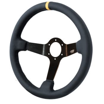 Simoni Racing Sport steering wheel Carrera 350mm - Black Leather (Deep Dish - 95mm)