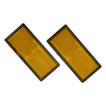 Reflector 86x40mm Orange 2pcs.