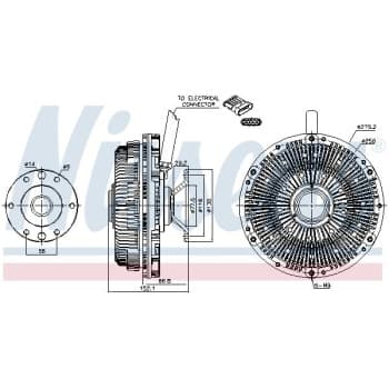Clutch, radiator fan 86203 Nissens