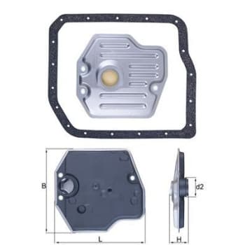 Hydraulic filter, automatic transmission HX 245D Mahle