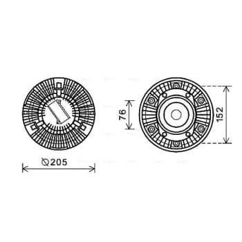 Clutch, radiator fan