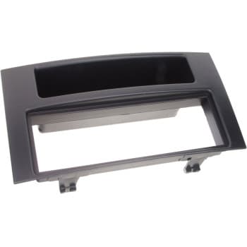 1-DIN Panel with storage tray. Volkswagen Touareg / T5 Mulivan / T5 Transporter Color: Black