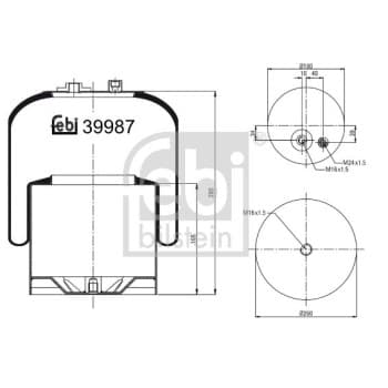 Spring bellows, air suspension