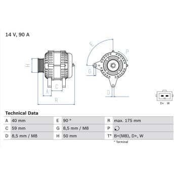 Alternator 0.986.038.370 Bosch