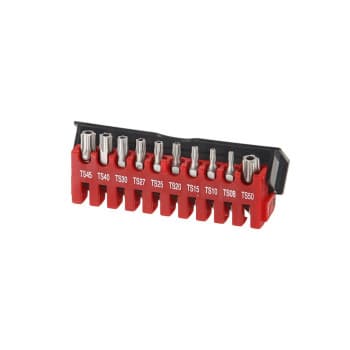 1/4" Bit set 5-sided torx with hole TS 10 pieces