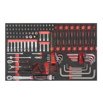 126 piece 1/4" socket wrench combination & L-key set (EVA)