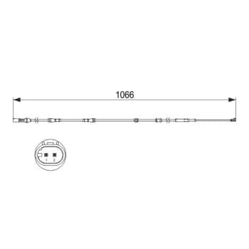 Warning Contact, brake pad wear 1 987 473 501 Bosch