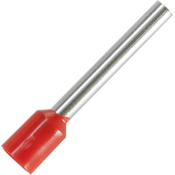 Wire end sleeve for cable size: 2.5 mm² with red insulation