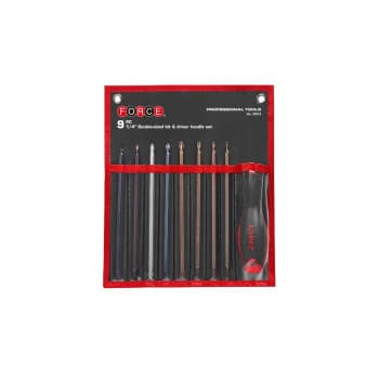 Force Bit set 1/4" long 165mmL 9 pieces