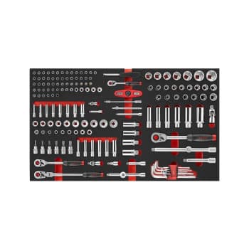 Force 1/4", 3/8" & 1/2" Socket and Wrench Set 162 Piece (EVA)