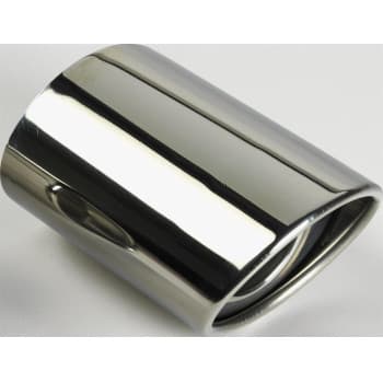 Uitlaatsierstuk RVS - oval 80x120mm - spring 150mm - 45-60 mm connection