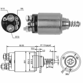 Magnetic switch, starter motor